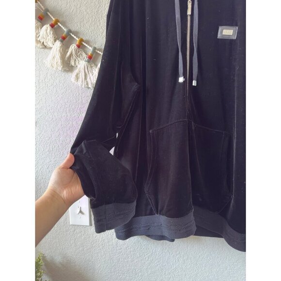 Coogie Black Velour Zip Up Jacket Tracksuit Sporty 3D Knit Multicolor Casual 3XL - Picture 5 of 10